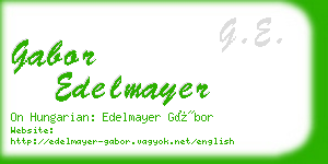 gabor edelmayer business card